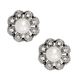 Pearl Gemstone Earrings · 0.16 ct tw