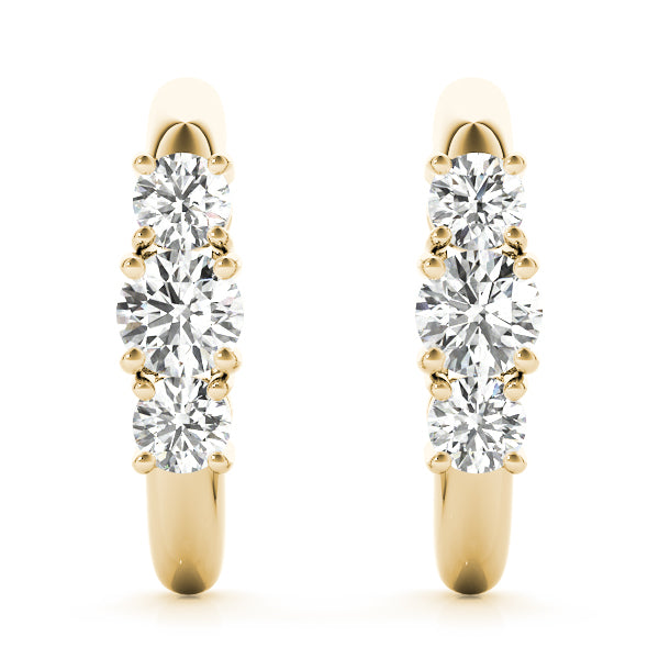 Three-Stone Diamond Earrings · 0.48 ct tw