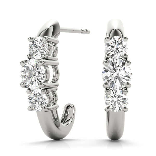 Three-Stone Diamond Earrings · 2.00 ct tw