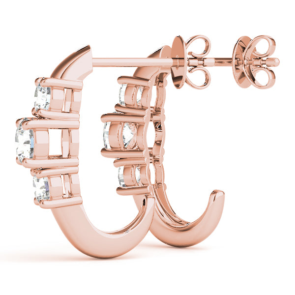 Three-Stone Diamond Earrings · 0.98 ct tw