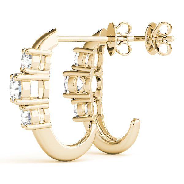 Three-Stone Diamond Earrings · 0.48 ct tw