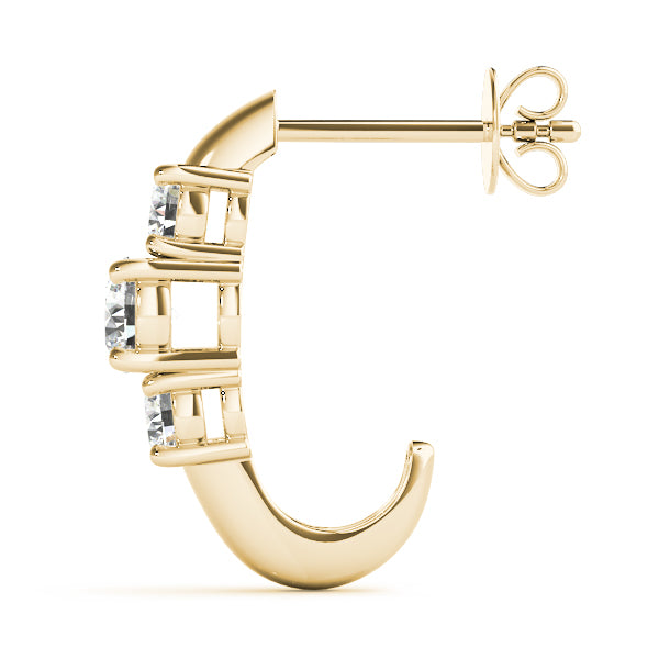 Three-Stone Diamond Earrings · 0.98 ct tw