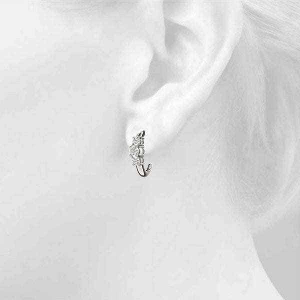Three-Stone Diamond Earrings · 0.48 ct tw