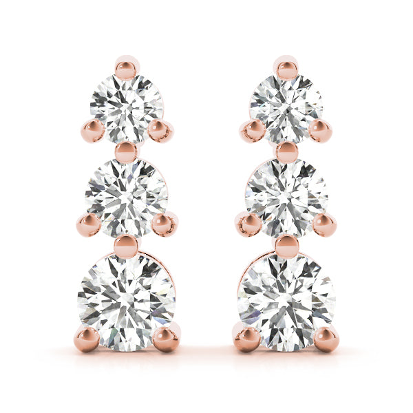 Three-Stone Diamond Earrings · 1.00 ct tw