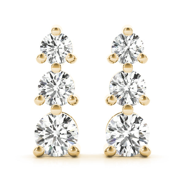 Three-Stone Diamond Earrings · 1.50 ct tw