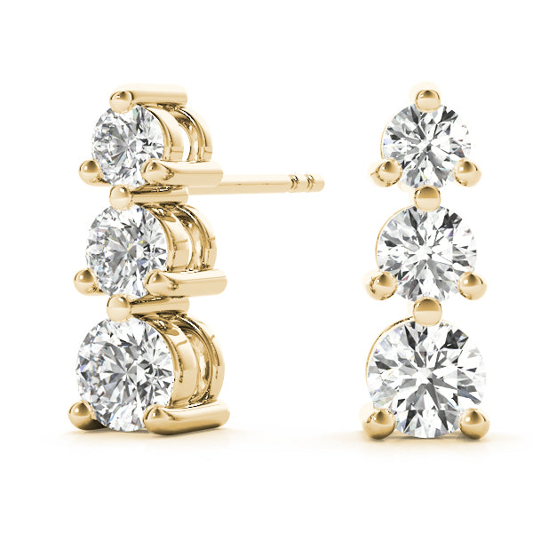 Three-Stone Diamond Earrings · 1.00 ct tw