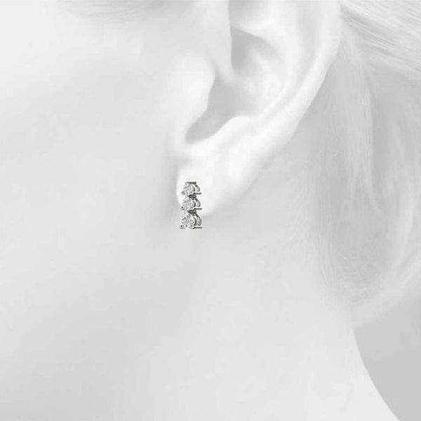 Three-Stone Diamond Earrings · 1.00 ct tw