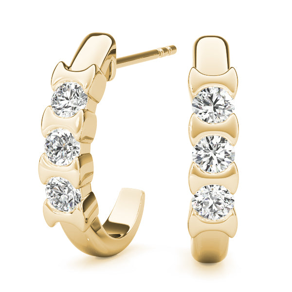Three-Stone Diamond Earrings · 0.48 ct tw
