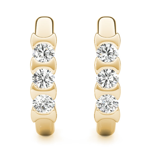 Three-Stone Diamond Earrings · 1.02 ct tw