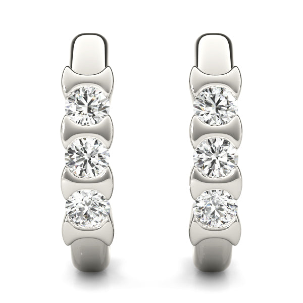 Three-Stone Diamond Earrings · 0.48 ct tw