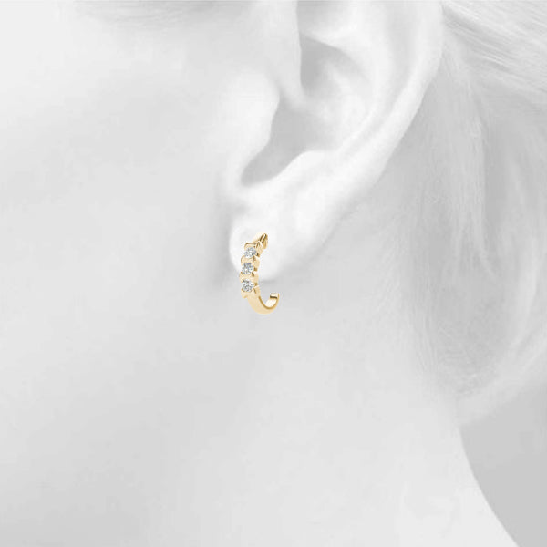 Three-Stone Diamond Earrings · 1.02 ct tw