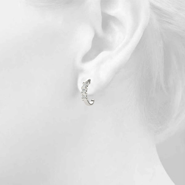 Three-Stone Diamond Earrings · 1.02 ct tw