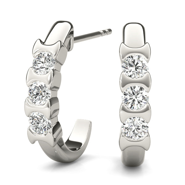 Three-Stone Diamond Earrings · 0.24 ct tw