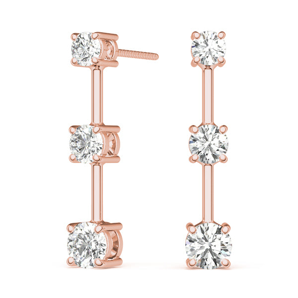 Three-Stone Diamond Earrings · 0.24 ct tw