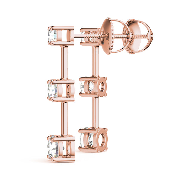 Three-Stone Diamond Earrings · 0.38 ct tw
