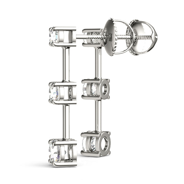 Three-Stone Diamond Earrings · 0.48 ct tw