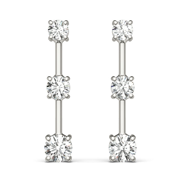 Three-Stone Diamond Earrings · 1.00 ct tw