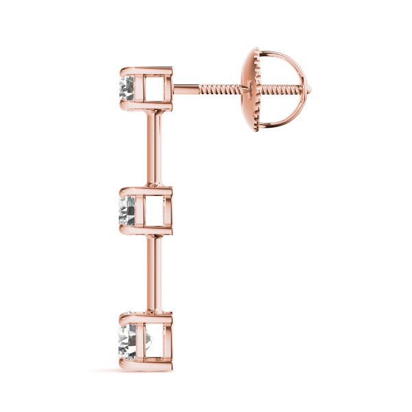 Three-Stone Diamond Earrings · 1.00 ct tw