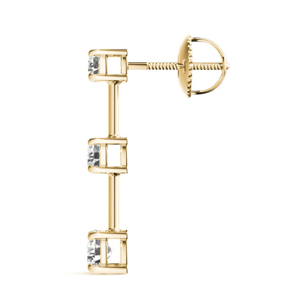 Three-Stone Diamond Earrings · 0.38 ct tw