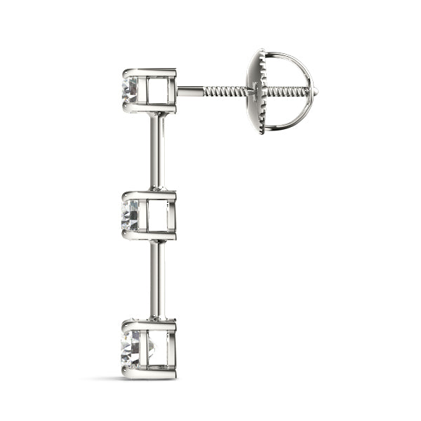 Three-Stone Diamond Earrings · 0.62 ct tw