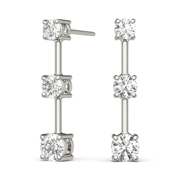 Three-Stone Diamond Earrings · 0.62 ct tw