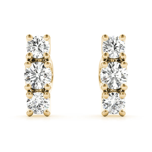 Three-Stone Diamond Earrings · 0.56 ct tw
