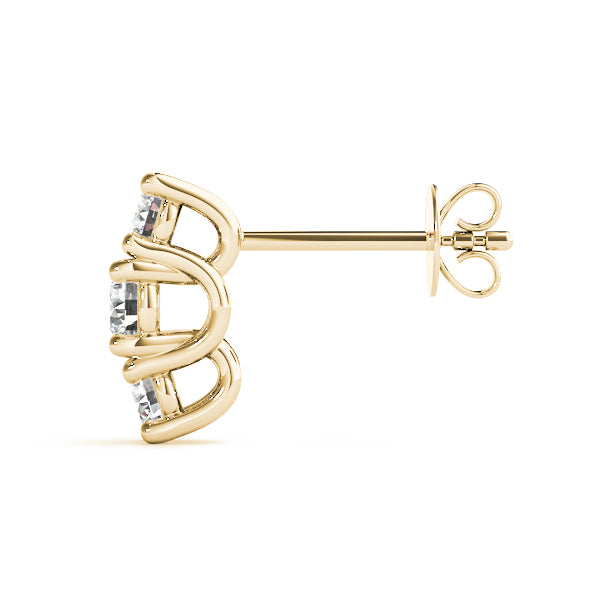 Three-Stone Diamond Earrings · 0.56 ct tw