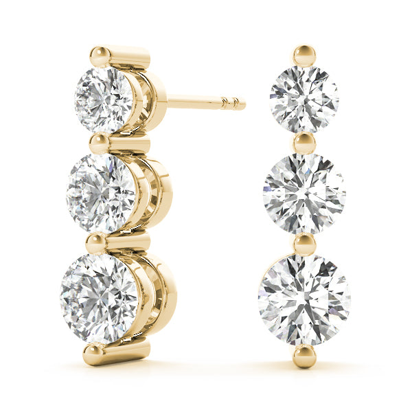 Three-Stone Diamond Earrings · 2.00 ct tw