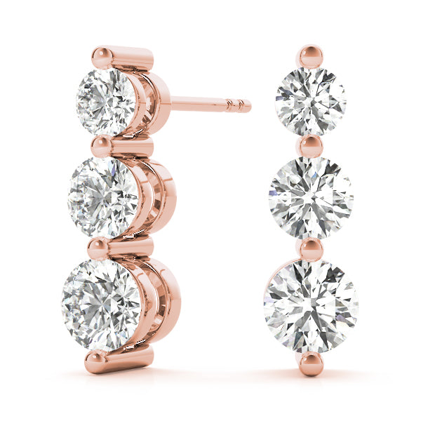 Three-Stone Diamond Earrings · 0.24 ct tw