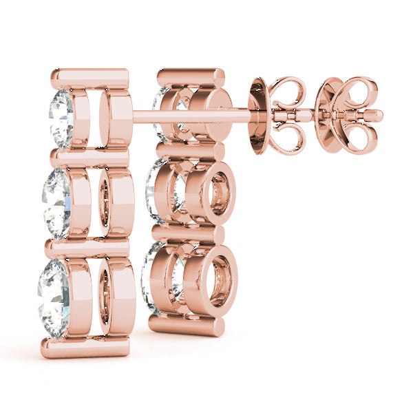 Three-Stone Diamond Earrings · 0.44 ct tw