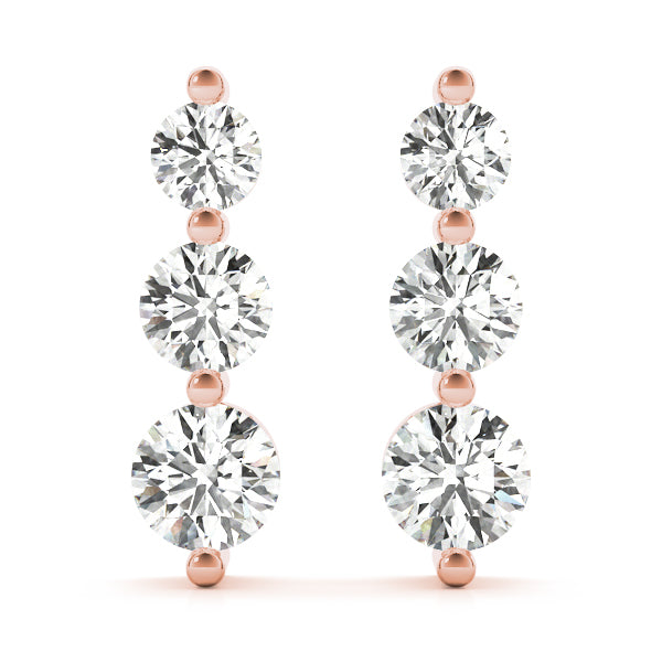 Three-Stone Diamond Earrings · 2.00 ct tw