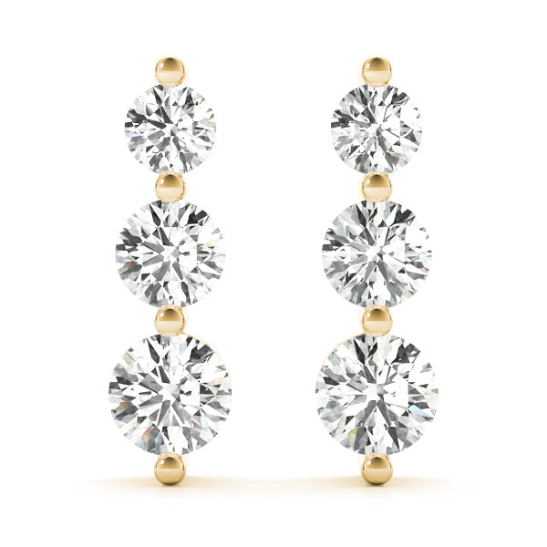 Three-Stone Diamond Earrings · 1.50 ct tw