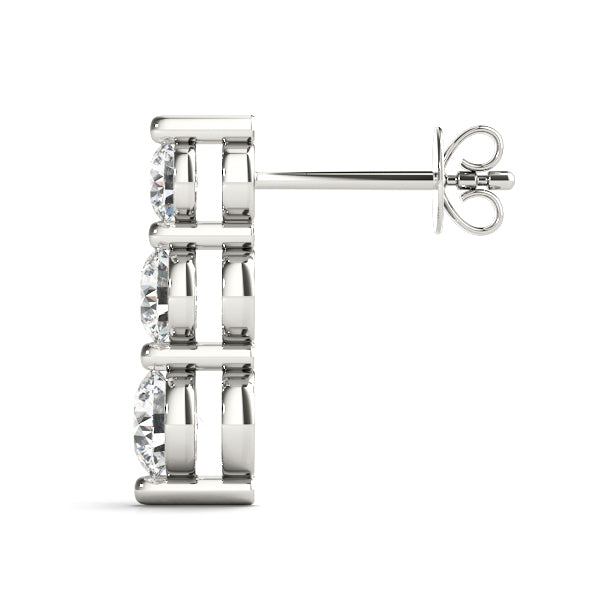 Three-Stone Diamond Earrings · 0.24 ct tw