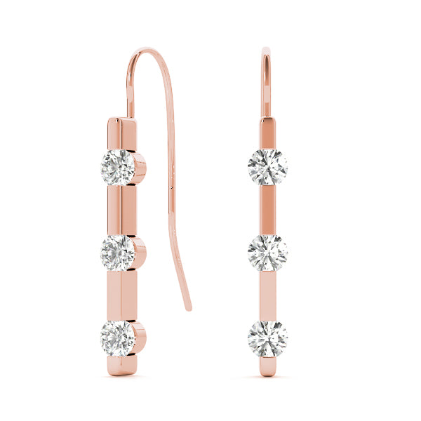 Three-Stone Diamond Earrings · 1.50 ct tw