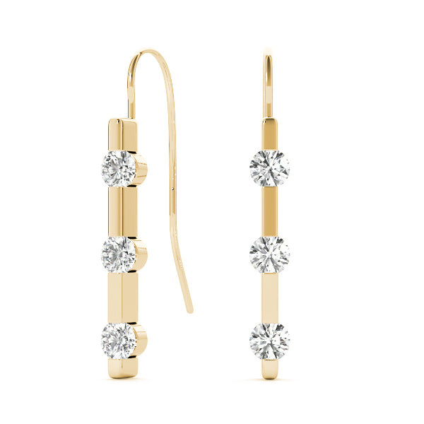 Three-Stone Diamond Earrings · 0.24 ct tw