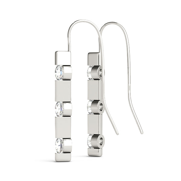Three-Stone Diamond Earrings · 0.24 ct tw