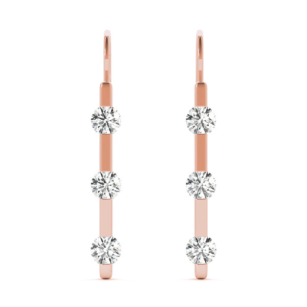 Three-Stone Diamond Earrings · 0.24 ct tw