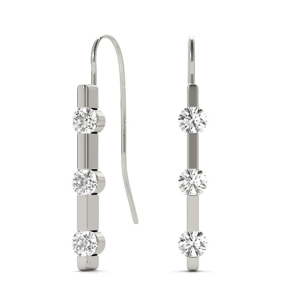 Three-Stone Diamond Earrings · 0.24 ct tw