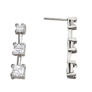 Three-Stone Diamond Earrings · 1.54 ct tw
