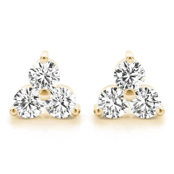 Three-Stone Diamond Earrings · 0.96 ct tw