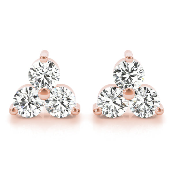 Three-Stone Diamond Earrings · 0.96 ct tw