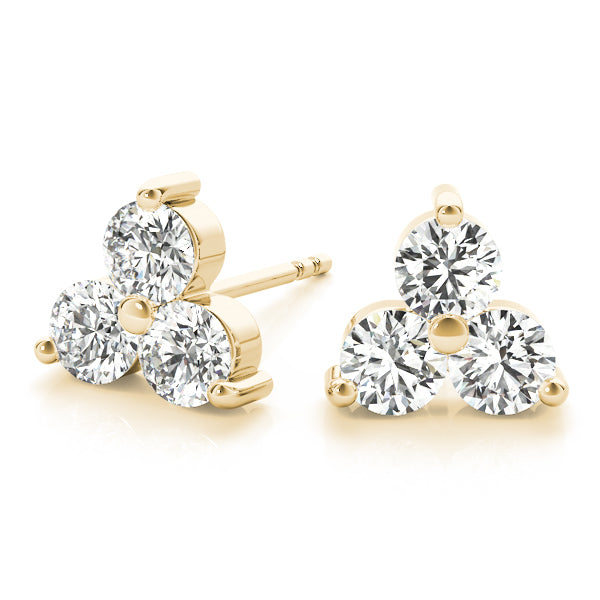 Three-Stone Diamond Earrings · 0.96 ct tw