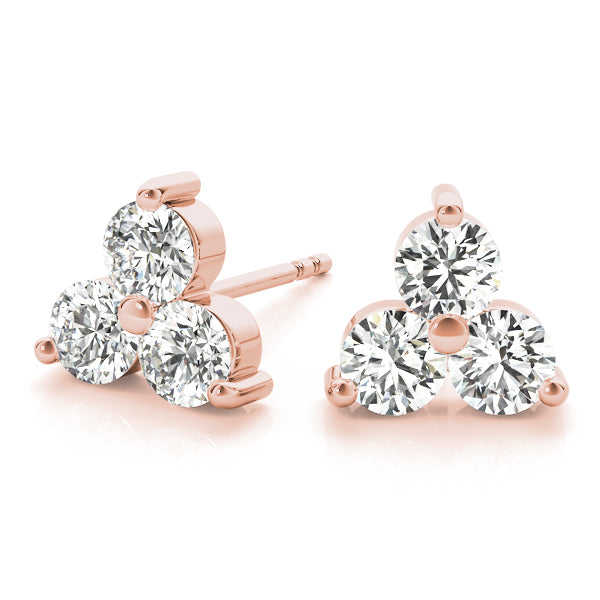 Three-Stone Diamond Earrings · 0.48 ct tw