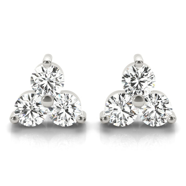 Three-Stone Diamond Earrings · 0.48 ct tw