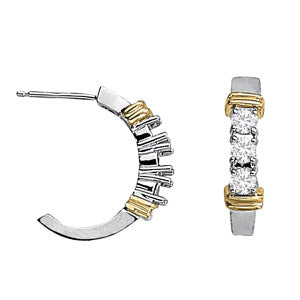 Three-Stone Diamond Earrings · 0.60 ct tw