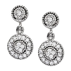 Cluster Diamond Earrings · 0.29 ct tw