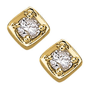 Round Single Stone Diamond Earrings · 0.50 ct tw