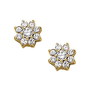 Cluster Diamond Earrings · 0.72 ct tw