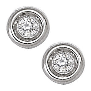 Round Single Stone Diamond Earrings · 0.04 ct tw