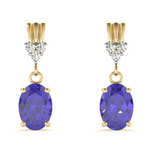 Oval Gemstone Earrings · 0.06 ct tw